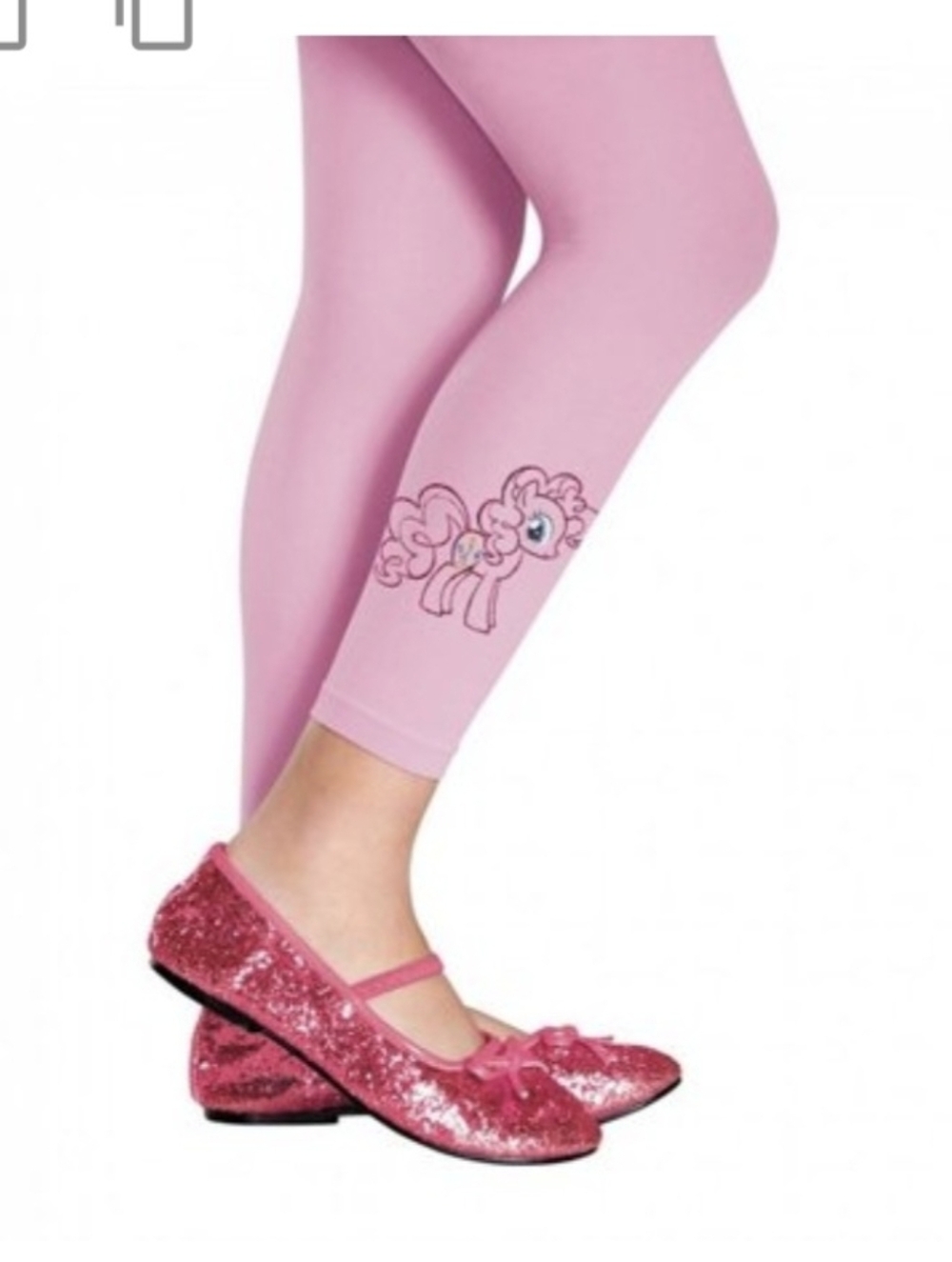 Hasbro Pink My Little Pony Footless Leggings — Light Pink with Red Graphic